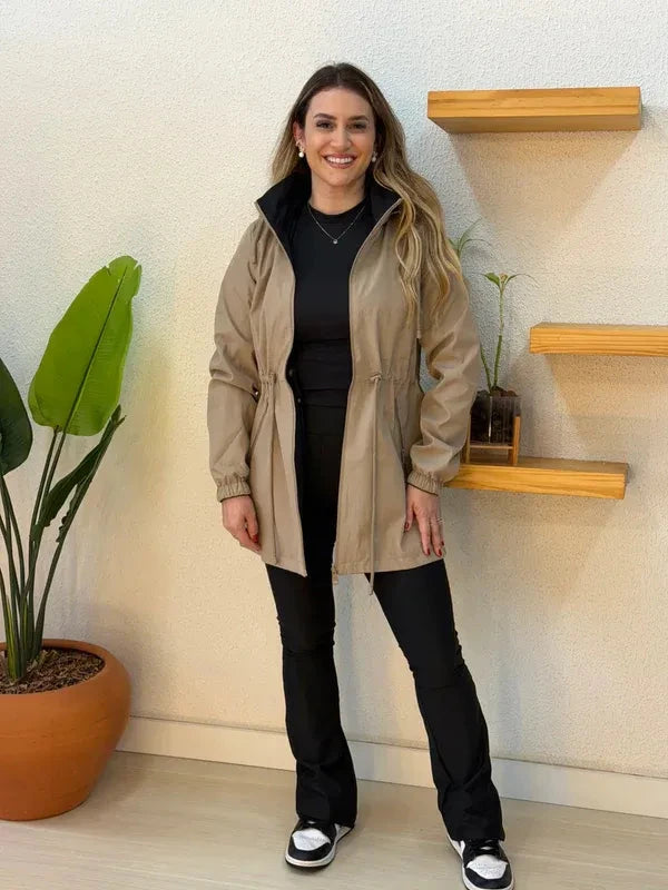 Parka Dupla Face Impermeável - 2 Looks em 1